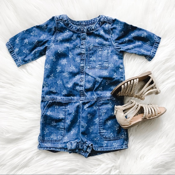 baby gap denim romper
